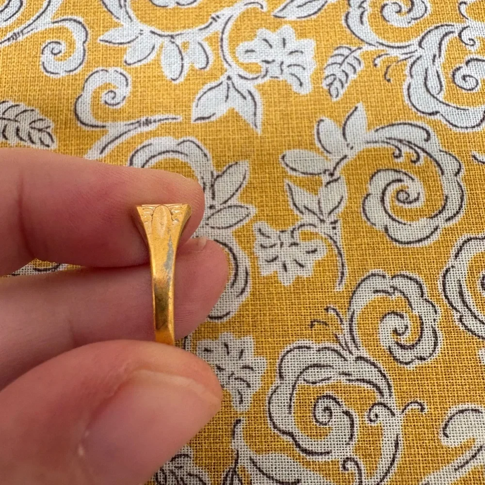 Vintage Rare Avon Gold Tone Ring Glimmering Star 7 - Picture 7 of 7